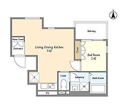 NOZOMIO吉祥寺 1LDKの間取図画像