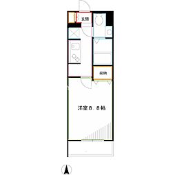 AZEST武蔵小金井 1Kの間取図画像