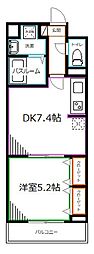 エクセルアヴェニュー 1DKの間取図画像