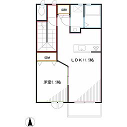 Raffine 1LDKの間取図画像