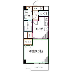 フォレスト光 1DKの間取図画像