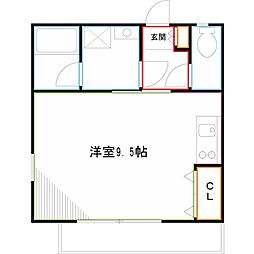 創 ワンルームの間取図画像