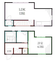 パインヴィレッジ 1LDKの間取図画像