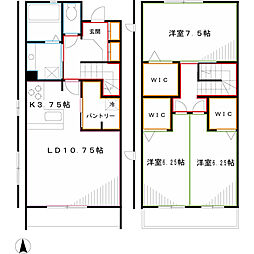 楓 3LDKの間取図画像