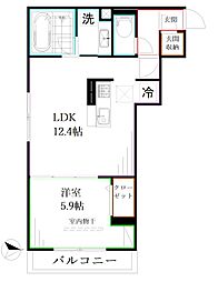 D-PRECIOUS深大寺東町 1LDKの間取図画像