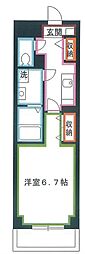 ソル・レヴェンテ 1Kの間取図画像