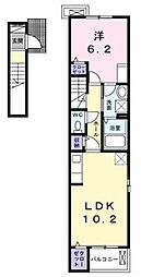 イリゼ府中 1LDKの間取図画像