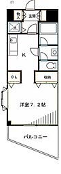 サンパーク 1Kの間取図画像