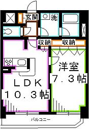 Sフラット吉祥寺 1LDKの間取図画像