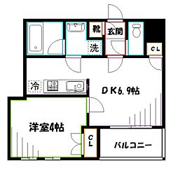 ビバリーホームズ吉祥寺 1DKの間取図画像