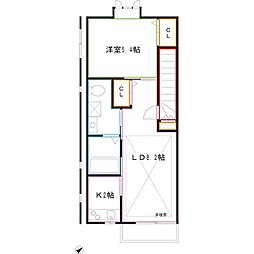 ルピナス武蔵野 1LDKの間取図画像