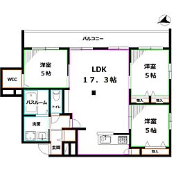 アルページュ久我山 3階3LDKの間取り