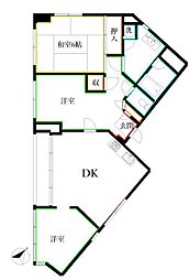 サンコウビル 4階3DKの間取り
