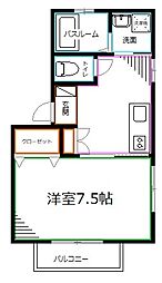 JR中央本線 荻窪駅 徒歩10分の賃貸アパート 1階1DKの間取り