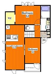 Foresight　bldg.B（フォアーサイトビルドドット 2階2LDKの間取り