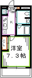 京王井の頭線 久我山駅 徒歩4分の賃貸マンション 1階1Kの間取り