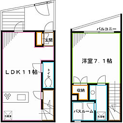 FLATS西荻南 1LDKの間取り