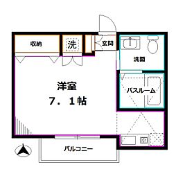 カルム吉祥寺 ワンルームの間取図画像