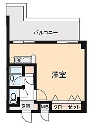 エコロジー高井戸プロセンチュリー 1Kの間取図画像