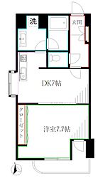 アルベルゴ武蔵野 1DKの間取図画像