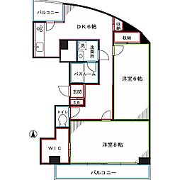 CourdesLoges 2DKの間取図画像