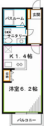 ミレニアス西荻 1Kの間取図画像