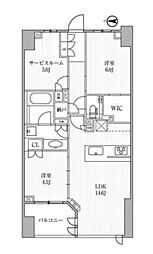 ディームス方南町 2SLDKの間取図画像