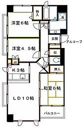 藤和シティホームズ三鷹 3LDKの間取図画像