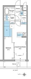 ルフォンリヴェント杉並永福 1LDKの間取図画像