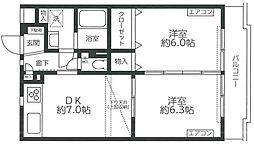レジディア吉祥寺 2DKの間取図画像