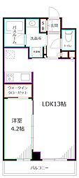 アイルプレミアム東京上石神井 1LDKの間取図画像