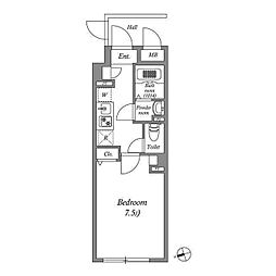 杉並区本天沼2丁目マンション 1Kの間取図画像
