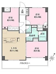 コート・イシハラ 3LDKの間取図画像