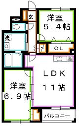 Ace-ka2 2LDKの間取図画像