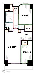 トラープランド翠命館 2LDKの間取図画像