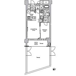 ソアラノーム荻窪天沼 1LDKの間取図画像