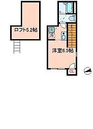 クリスタルコンフォート ワンルームの間取図画像