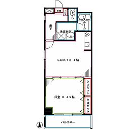 RESIDENCE　SATSUMA 5階1LDKの間取り