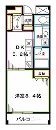 クレール・アイ 1DKの間取図画像