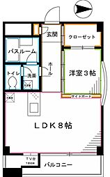 メゾンド石原 1LDKの間取図画像