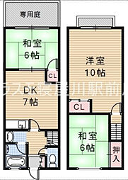 田伏ハイツ3棟 3DKの間取図画像
