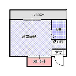 IMURA50 ワンルームの間取図画像