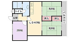 栄コーポ 3LDKの間取図画像