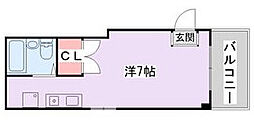 ボナール・マ・メゾン ワンルームの間取図画像