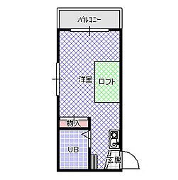 エム・ケイ3枚方公園 ワンルームの間取図画像
