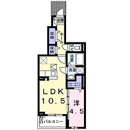 メンゼンW 1LDKの間取図画像