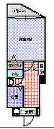 M'PLAZA香里五番館 1Kの間取図画像