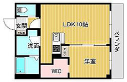 グランツ東香里園町 1LDKの間取図画像