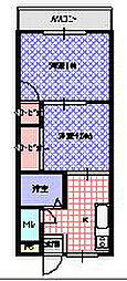 聖和ハイツ高宮 2Kの間取図画像