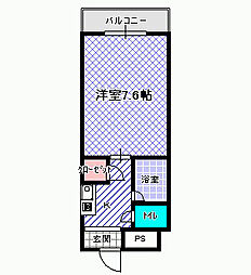 メゾン・ド・ファミーユ 1Kの間取図画像